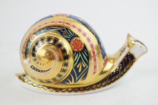 Royal Crown Derby paperweight, Garden Snail, this is number 2,118 of a limited edition of 4,500,