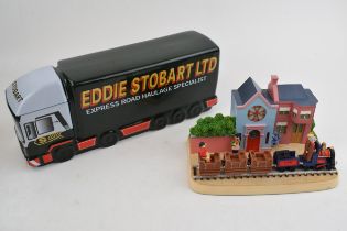 Boxed Eddie Stobart Ltd 'Express Road Haulage Sprecialist' ceramic wagon money box by Wade