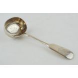 Russian silver sifter spoon, 59.9 grams, 17cm long.