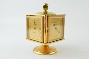 IMHOF Swiss desk clock, hygrometer, barometer and thermometer. Height 12.5cm. In good original