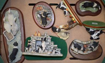 Border Fine Arts figures, all with Border Collies, to include 'A Wild Goose Chase', 'Helping Hands',
