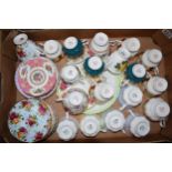 A collection of Royal Albert tea cup and saucers to include patterns 'Old English Rose', 'Old