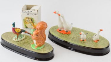 Beswick to include a pair of comical geese, 2 single comical geese, a pheasant, Squirrel Nutkin