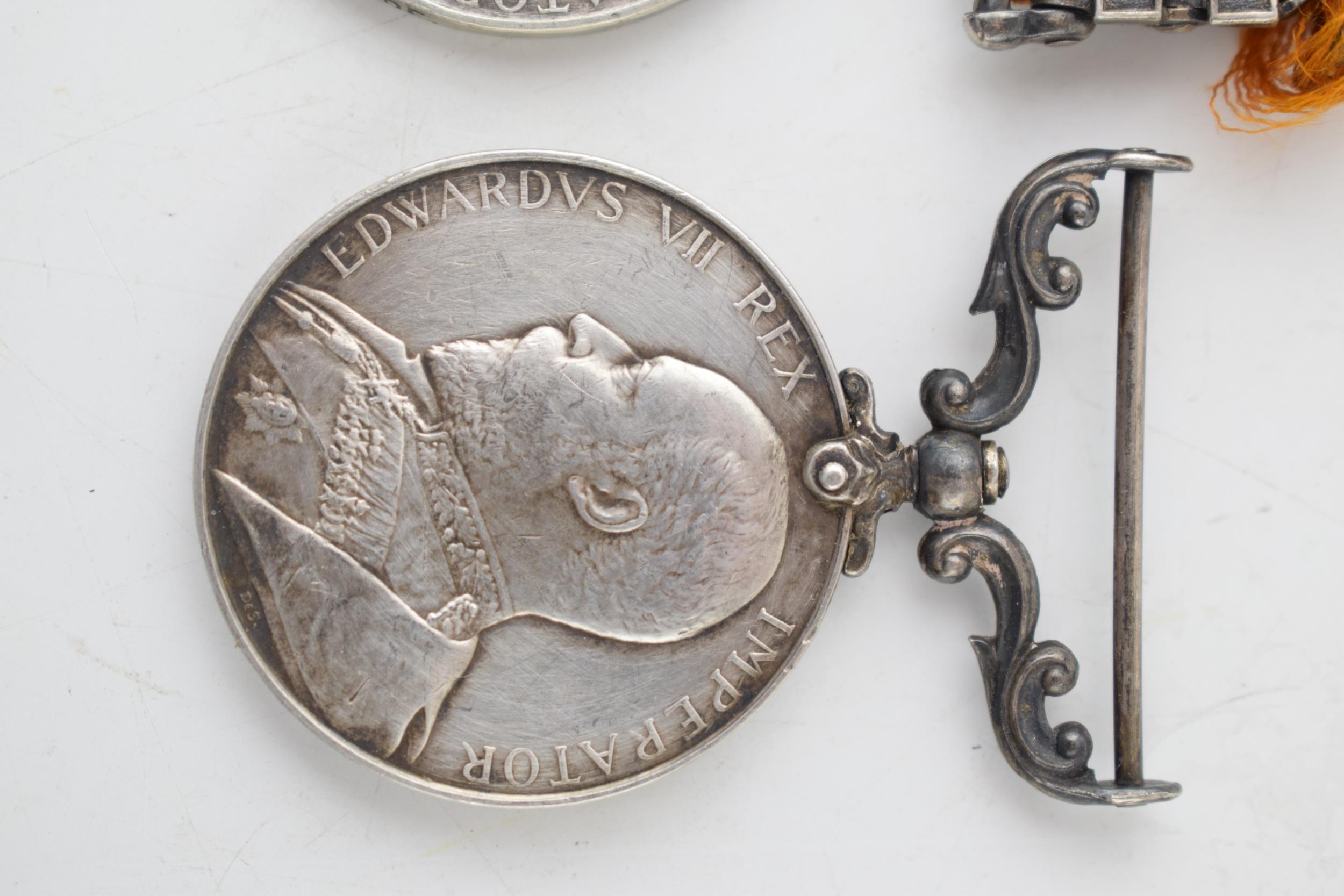 A trio of medals awarded to 7977 Pte W. Morrey Rifle Brigade, South Africa Medal Queen Victoria, - Image 2 of 8