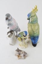 Continental pottery to include a Bing and Grondahl 2168 calf, a Meissen style blue tit and