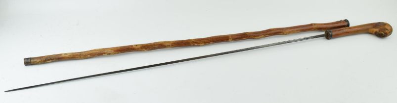 A 19th century Wilkinson Sword Stick marked Wilkinson 27, Pallmall to blade. Length 88.5cm. In