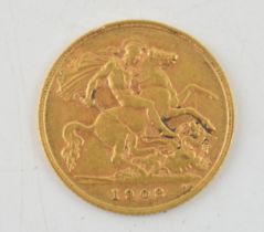 An Edward 7th half Sovereign Coin 1908.