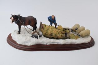 Border Fine Arts figure group Emergency Rations, A2140, James Herriot collection, 16cm high (