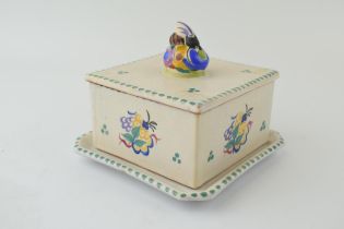 Poole Pottery / Carter Stabler Adams honey box and cover decorated in the FA pattern, complete
