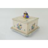 Poole Pottery / Carter Stabler Adams honey box and cover decorated in the FA pattern, complete