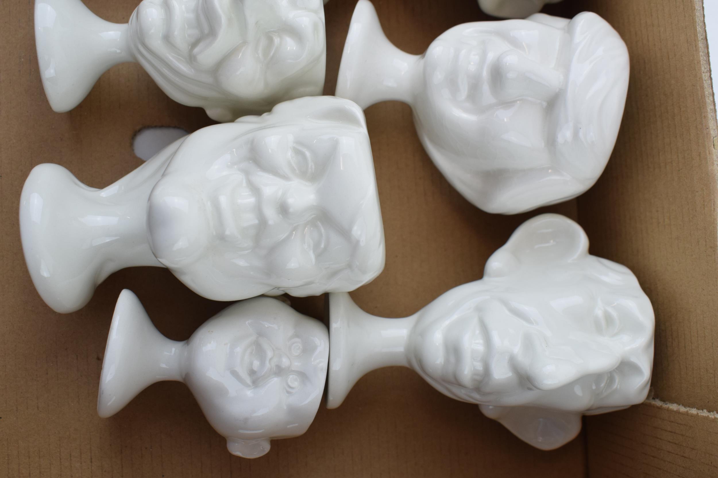 A collection of Fluck and Law Spitting Image egg cups to include Charles, Diana, William as a - Image 3 of 5