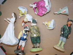 Beswick to include English Country Folk figures and Royal Doulton tiny lady figures and others (