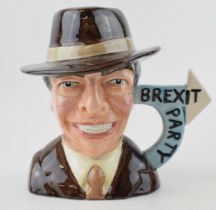 Bairstow Manor Collectables limited edition comical character jug Nigel Farage 'Let The People