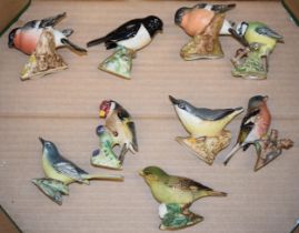 Beswick birds to include a Chaffinch, a Bullfinch, a Greenfinch and others (9). In good condition