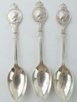 A set of 3 silver coronation spoons, London 1936 Edward VIII, 27.0 grams (3).