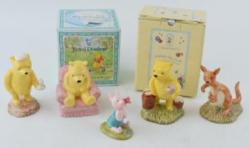Royal Doulton Winnie-the-Pooh figures to include two boxed examples 'Pooh Collecting The Honey Pots'