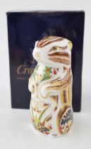 Royal Crown Derby paperweight, Chester Chipmunk, 10cm, commissioned for Sinclairs, limited to a