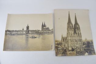 Two late Victorian / Edwardian photographs of Cologne. By Gues. 23cm x 29cm. In good original