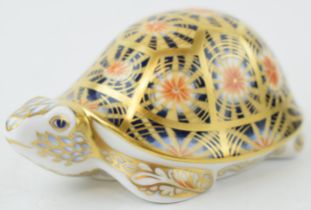 Royal Crown Derby paperweight, Indian Star Tortoise, modelled by Peter Allen, decoration design by