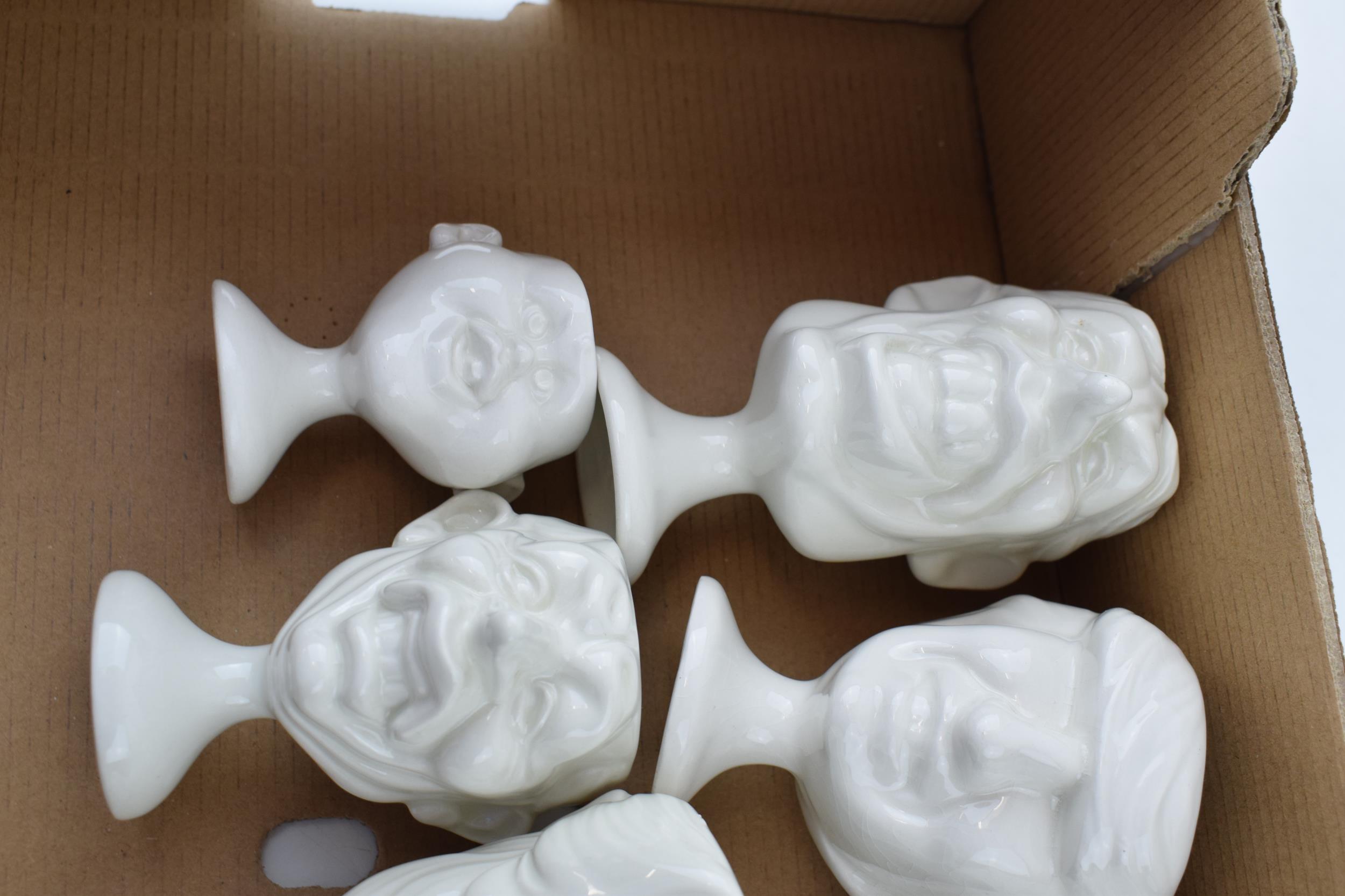 A collection of Fluck and Law Spitting Image egg cups to include Charles, Diana, William as a - Image 5 of 5