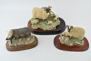 Border Fine Arts to include sheep tableaus such as a Herdwick Ewe and Lamb, plus 2 others (3). In