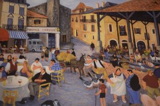 Two signed limited edition colour prints by M M Loxton: 'Goose Fair, Sarlat la Caneda - 30 x