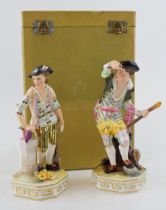 Royal Crown Derby figures to include Earth and Fire, 1 boxed (2). Displays well, both in good