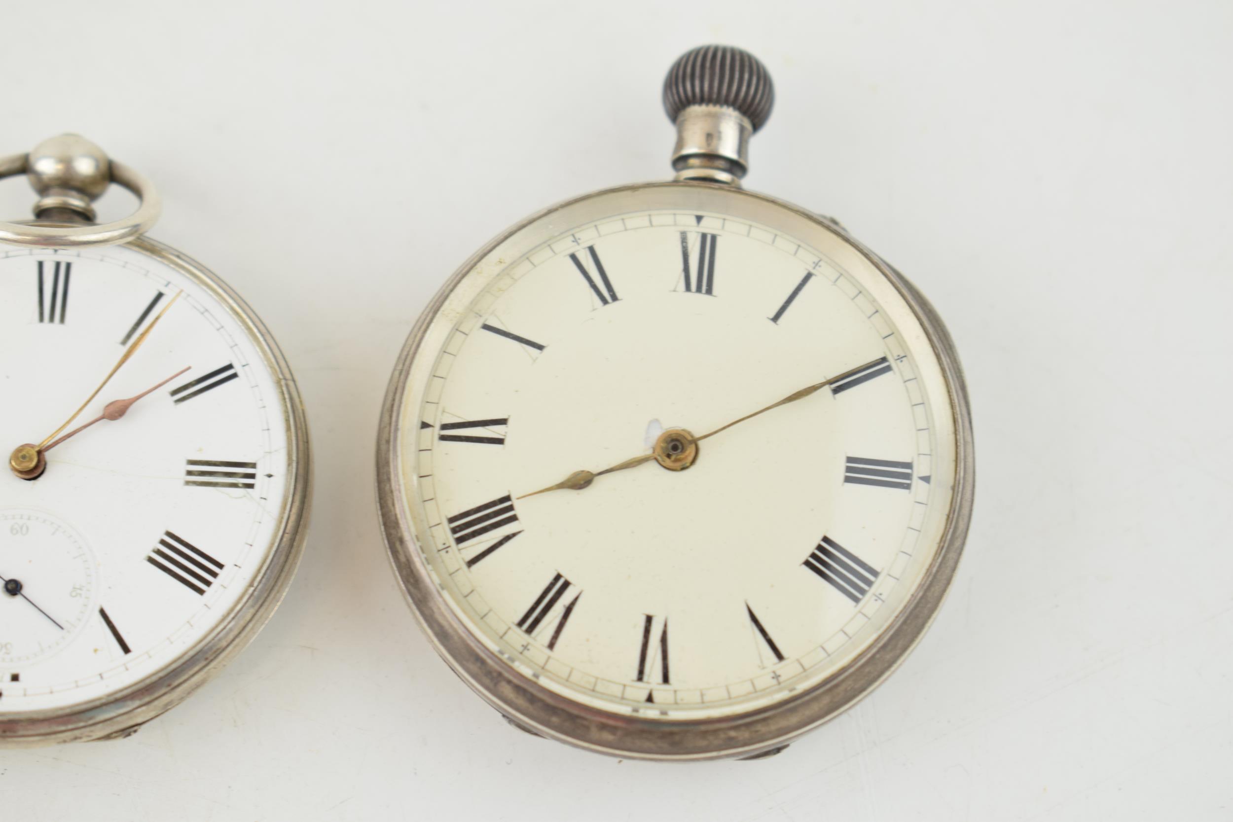 A collection of silver antique pocket watches a/f to include 1 plated example. (10) - Image 4 of 7