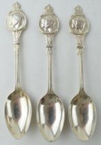 A set of 3 silver coronation spoons, London 1937, George VI, 27.9 grams. (3).