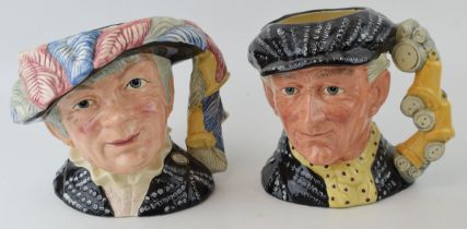 Large Royal Doulton character jugs Pearly King and Pearly Queen (2). In good condition with no