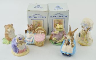 Royal Albert Beatrix Potter figures to include 'Lady Mouse', 'Timmy Willie', 'Mrs Rabbit & Bunnies',