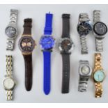 A collection of watches to examples by Boss, Guess, Fossil, Swatch, Sekonda and other similar