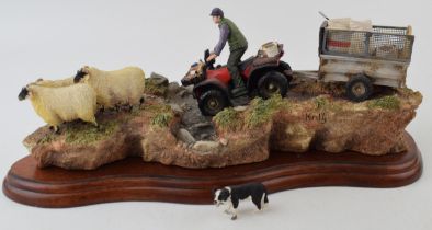 Border Fine Arts sculpture, 'All in a Days Work', by Kirsty Armstrong, limited edition 1297/1500,