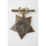 A The Khedive's Star 'Egypt Medal 1884 - 6' awarded to participants in the campaigns in Egypt and