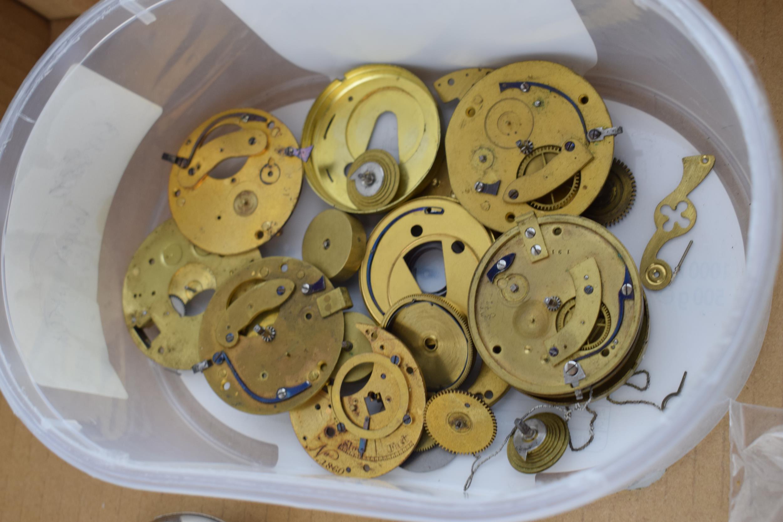 A large collection of antique and vintage pocket watches, movements and dials together with - Image 6 of 6