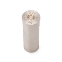 Fine Silver shotgun cartridge, 5 oz / 155.6 grams, novelty silver bullion bar, 5.5cm tall.