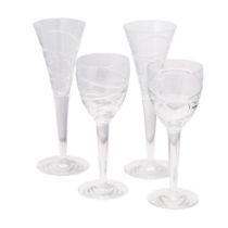 Stuart Crystal Jasper Conron Aura glasses to include a pair of wine glasses and a pair of