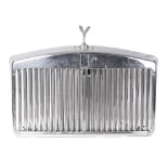 A Rolls-Royce Silver Seraph radiator grill. Produced from 1998 - 2002. Spirit of Ecstasy mascot