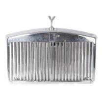 A Rolls-Royce Silver Seraph radiator grill. Produced from 1998 - 2002. Spirit of Ecstasy mascot