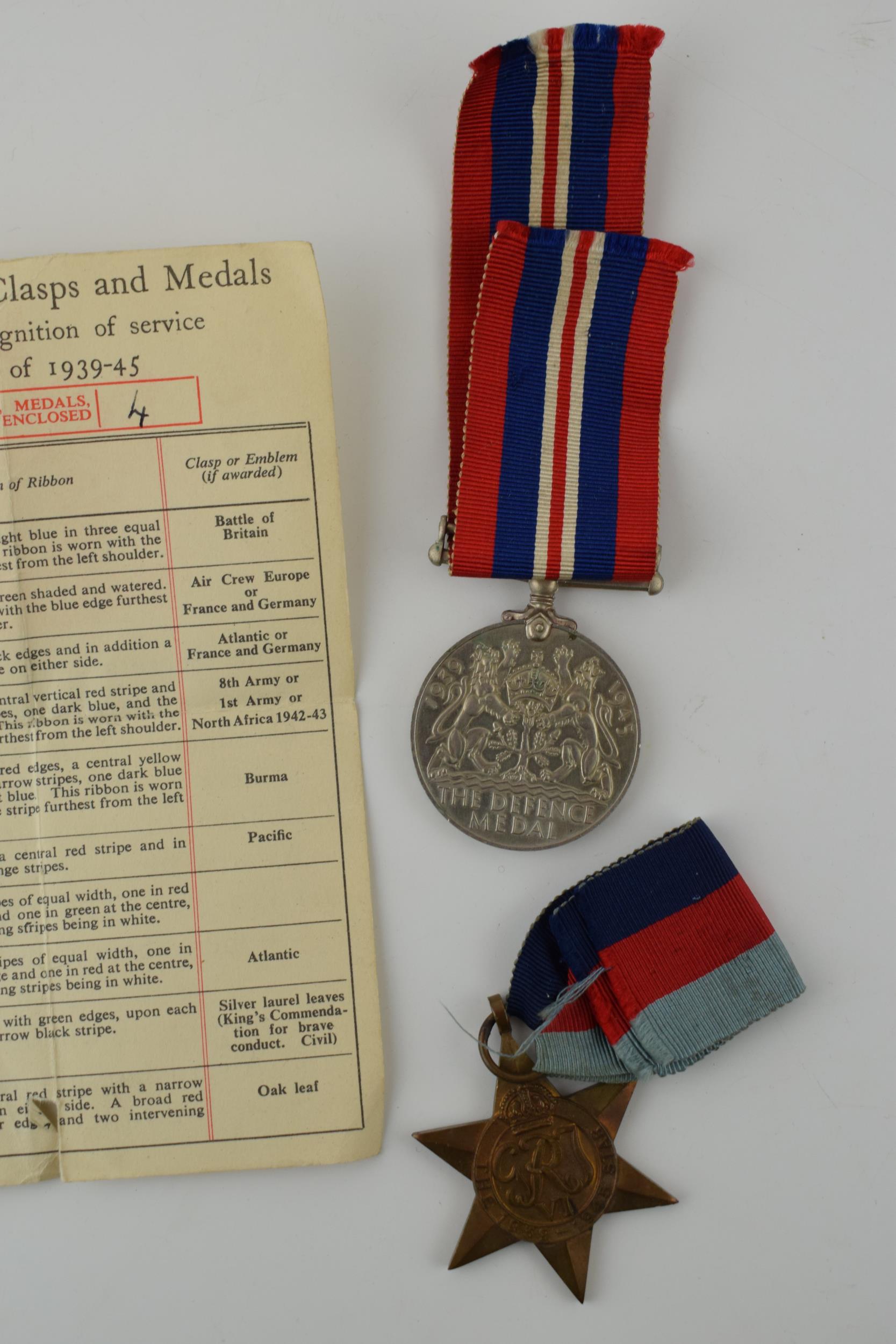 World War Two set of four medals, awarded to John Joseph Hayes' to include the Atlantic Star, the - Image 2 of 3