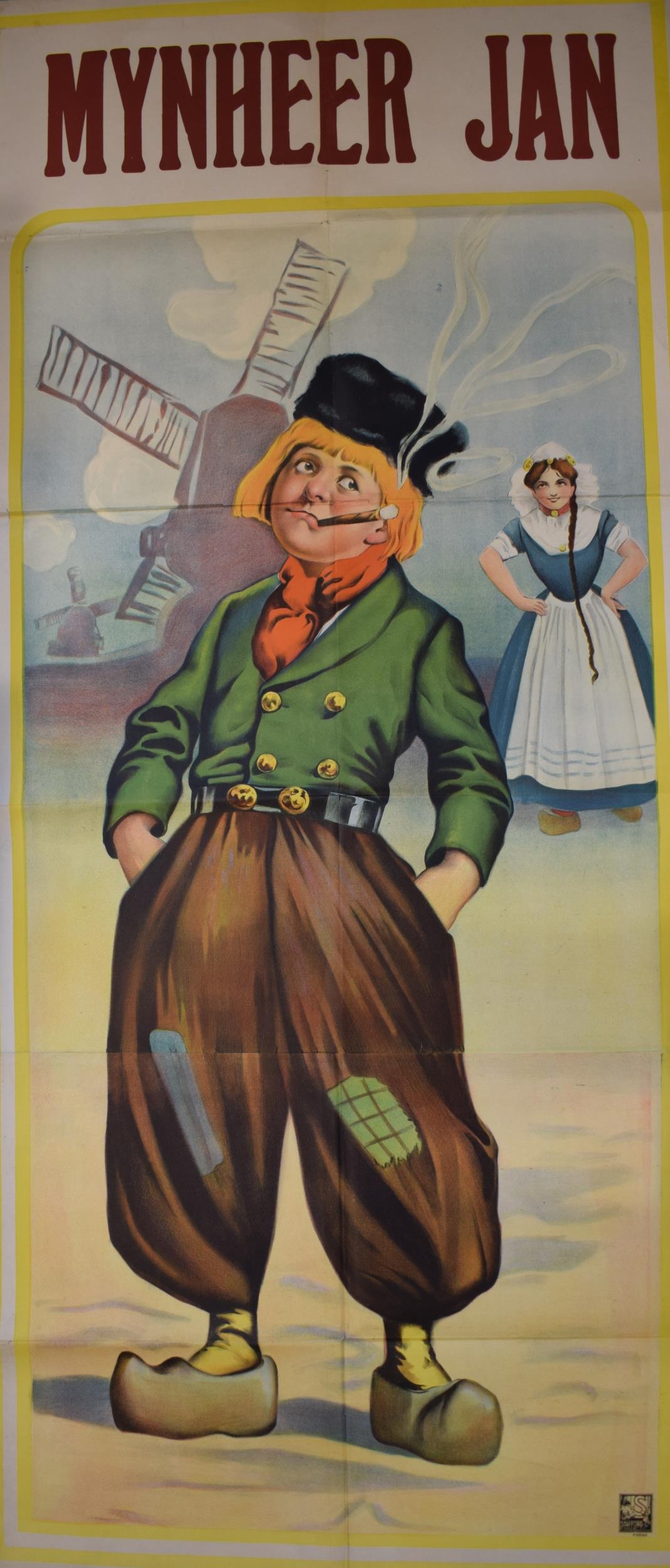 Original Colour Advertising Poster For Mynheer Jan Opera By Jacobowski c1924 in two separate