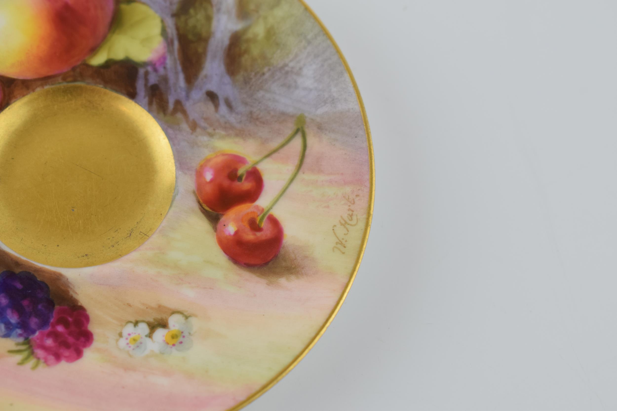 Royal Worcester hand painted fruit scene cup and scene, the saucer signed 'W Hart' and the cup - Image 7 of 8