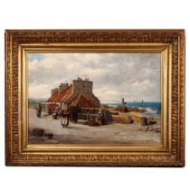 William B. Mitchell / Wilhelm Mitchell 1882. Oil on canvas. Signed to bottom right. Coastal scene