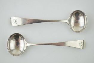 A pair of Georgian silver mustard spoons, 10.9 grams, assumed London 1808 (2).