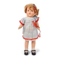 Shirley Temple Doll c1910, composite head and limbs, In good antique condition.