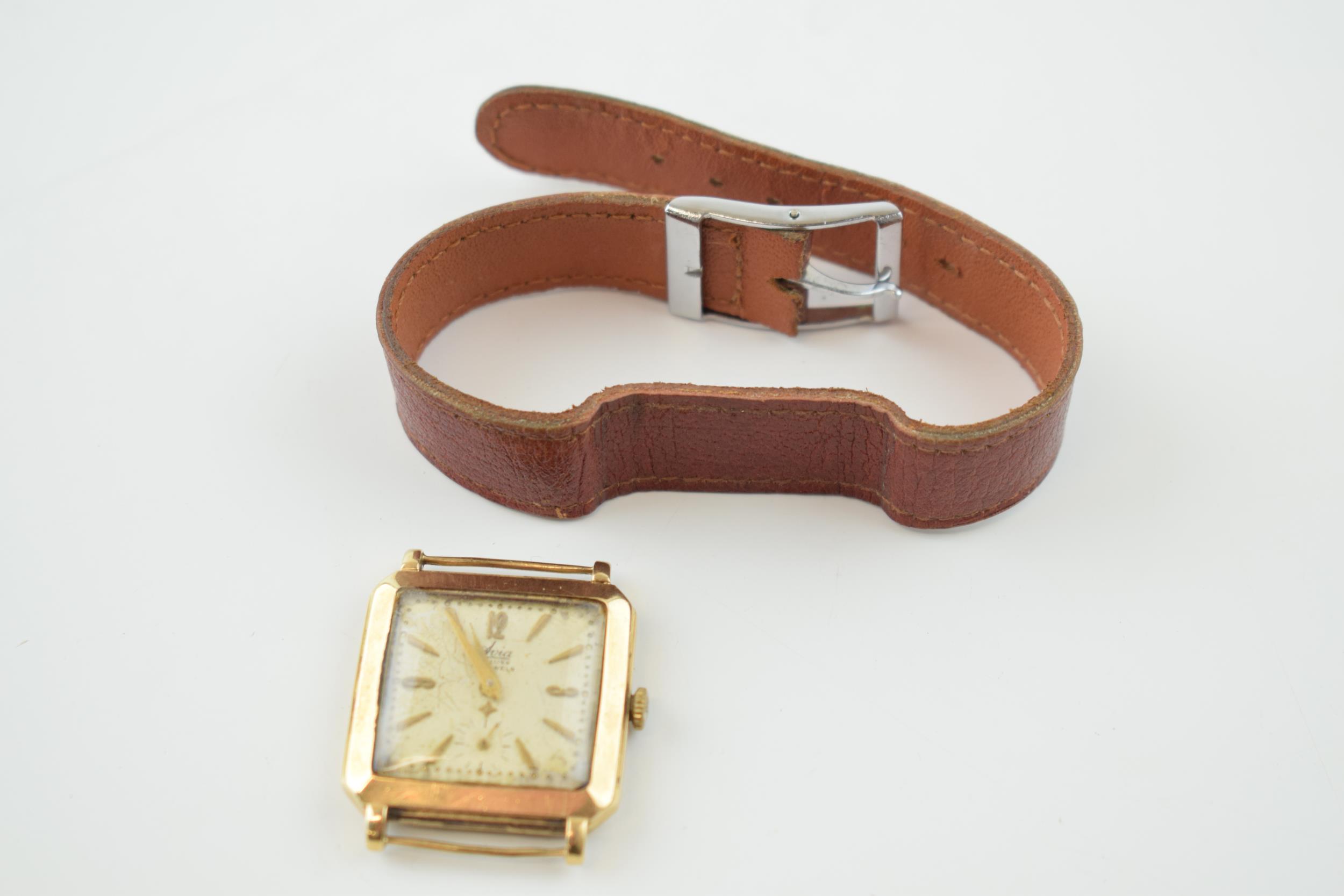 Avia gents vintage 9ct gold cased wrist watch, case weight excluding movement, but including glass - Image 2 of 4