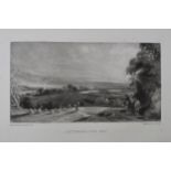 Lucas engraving after Constable, 'Autumnal Sun Set'. 24cm x 13cm. Presents well although has