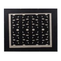 L. Ferro. A-II/XI. Black and white geometric design. 40cm x 33cm.