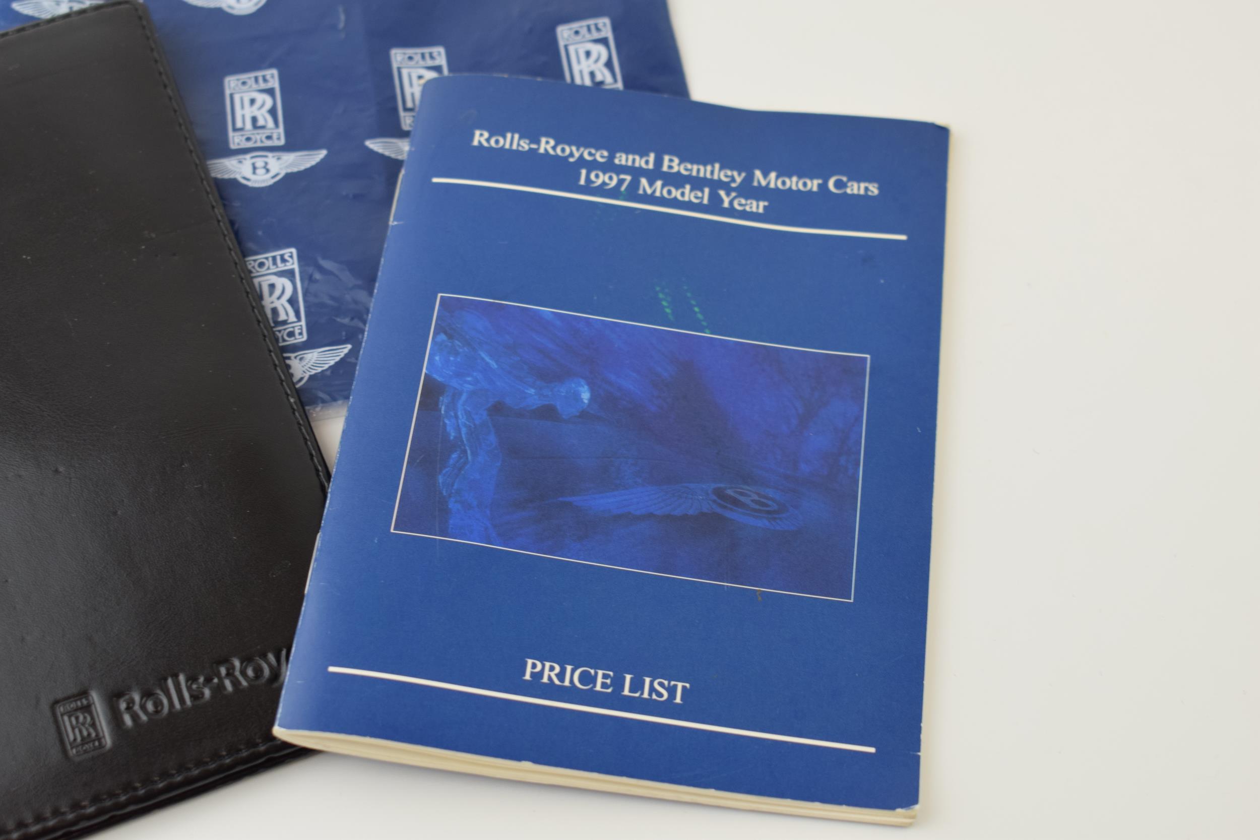 A 'Rolls-Royce and Bentley Motor Cars' 1997 Model Year, Price List, black leather Rolls-Royce wallet - Image 3 of 4