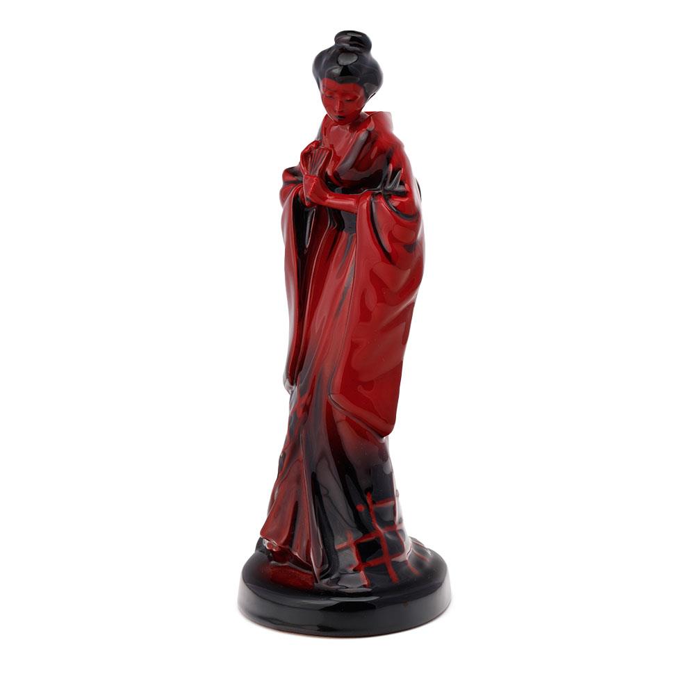 Royal Doulton Flambe figure The Geisha HN3229. In good condition with no obvious damage or